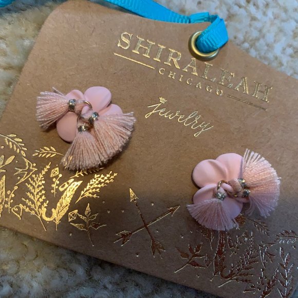 Shiraleah Blush Fleur Earrings and Sants Bangle Set NWT - Picture 11 of 15